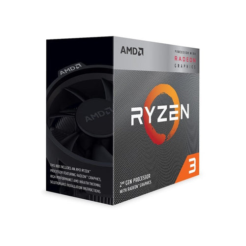 AMD Ryzen 3 3200G 4 Core AM4 Processor 3.8GHz up to 4.0GHz Boost, 6MB Cache, 65W, with Wraith Stealth Cooler, Radeon Vega 8 Graphics