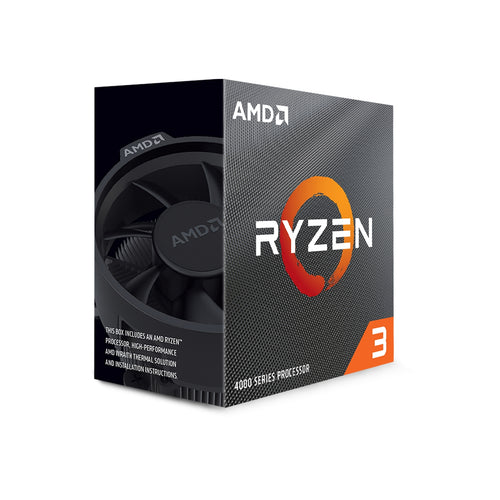 AMD Ryzen 3 4100 4 Core AM4 Processor, 8 Threads, 3.8GHz up to 4.0GHz Boost, 6MB Cache, 65W, with Wraith Stealth Cooler, No Graphics